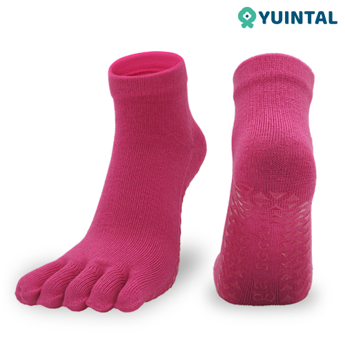 Yuintal compression grip socks with toe-separated fit for running and yoga